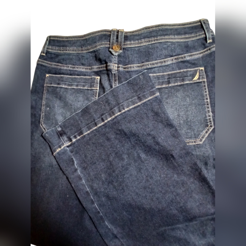 Nwt Nautica Dark Blue Flare & Wide Leg Jeans Size 14 - Picture 5 of 7